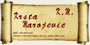 Krsta Marojević vizit kartica